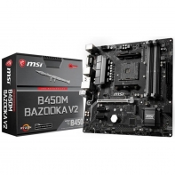 купить Материнская плата MSI B450M BAZOOKA V2 AM4 B450 4xDDR4 4xSATA3 1xM.2 DVI HDMI mATX в Алматы фото 1