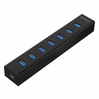 купить USB Хаб ORICO FL01-BK-BP <USB2.0х4, 30cm, 480Mbps, Black> в Алматы фото 1