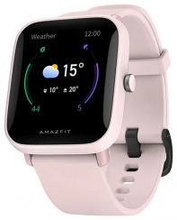 купить Смарт часы, Amazfit, Bip U Pro A2008, Дисплей 1.43* TFT-LCD, Разрешение 320х302, Водонепроницаемые (5 АТМ), GPS+GLONASS, Батарея 230 мАч, Вес 31 гр, Розовый в Алматы фото 3