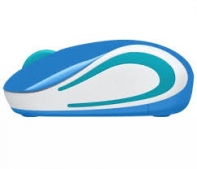 купить Мышь беспроводная Logitech M187 Mini Mouse, Blue (синяя, оптическая, 1000dpi, 2.4 GHz/USB-ресивер, сверхпортативная) в Алматы фото 2