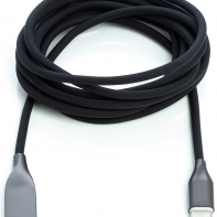 купить Кабель PowerPlant USB - Type-C, 2м, силикон, черный в Алматы фото 1