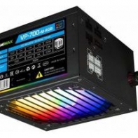 купить БП 600W Gamemax VP-600-M, 12CM FAN RGB, полу-модульный, cертификация 80PlusBronze, ATX, Кабели: 20+4P, 4+4P, 3*IDE, 5*SATA, 2*PCI-E6+2P в Алматы фото 1