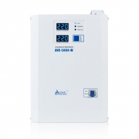 купить Стабилизатор (AVR), SVC, AVR-5000-W, Мощность 5000ВА/5000Вт, LED-дисплей, Диапазон работы AVR: 140-280В, Клеммная колодка, Белый в Алматы фото 2