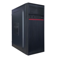 купить Корпус JM 037, mITX, mATX, ATX, USB2.0x2, 3,5"x2 2,5"x3,  БП 400W, Черный в Алматы фото 1