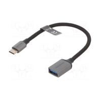 купить КабельVention USB 3.0, C Male to A Female OTG Cable 0.15m Gray, Aluminium Alloy Type в Алматы фото 1