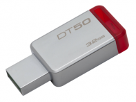 купить USB-накопитель, Kingston, DT50 32GB, USB 3.1, 5 Мб/сек, Серибристо-красный в Алматы фото 3