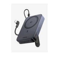 Купить Пауэрбанк UGREEN PB568 65176B 10000mAh 30W 1C +15W Magnetic Wireless Power Bank with 1* 30W Built-in Cable(with holder) в Алматы