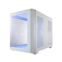 купить Компьютерный корпус FSP S380, Без БП, 2xUSB3.0, Type-C, 3xFAN120 ARGB, Curved Glas, White, M-ATX в Алматы фото 2