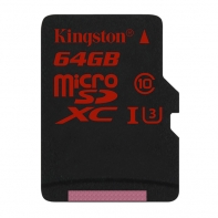 купить Карта памяти MicroSD 64GB Class 10 U3 Kingston SDCA3/64GBSP в Алматы фото 1