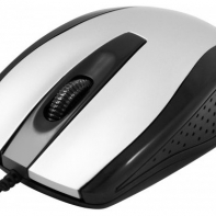 купить Мышь Defender Optimum MM-140  (Черный+Серебро), USB 2кн, 1кл-кн, коробочка в Алматы фото 1