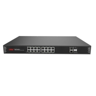 Купить Коммутатор PoE 16-портовый ONV-POE33020PF <16*10/100/1000M POE port,802.3af/at+2*10/100/1000M, RJ 45+ 2*1000M SFP fiber slot, Built-in power supply, compatible with 1U rack> Алматы