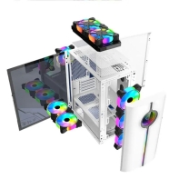 купить Корпус Wintek Baiterek 330-W TG, ATX/Micro ATX, USB 2*3.0/1*2.0, HD-Audio Mic, 0,5 mm,1*12cm ARGB в Алматы фото 2