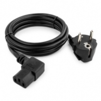 Купить Кабель питания Cablexpert PC-186A-VDE, 1.8м, Schuko- C13, VDE, 10А, черный, угловой разъем, с заземл Алматы