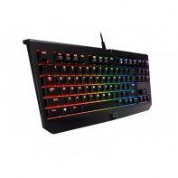 купить Клавиатура, Razer, BlackWidow Tournament Chroma, RZ03-01430200-R3M1, Игровая, Компактная, Механические переключатели Razer Green, Подсветка клавиш 16.8 млн цветов, Программируемые клавиши, USB, Размер: 154*366*30 мм., Анг/Рус, Чехол, Чёрный в Алматы фото 3