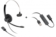 купить Наушники-гарнитура проводная Plantronics SP11-QD черный в Алматы фото 2
