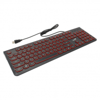 купить Клавиатура проводная Genius SlimStar 260 USB, RU BlK+RED Genius 31310013408 в Алматы фото 2