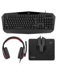 купить SVEN Игровой комплект GS-4300 наушники+клавиатура+мышь+коврик в Алматы фото 1