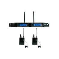 Купить Комплект из 2-х беспроводных петличных микрофонов MARK MR 2200/2, 2x200 каналов Алматы