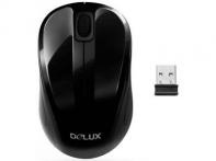 купить Мышь, Delux, DLM-135OGB, 3D, Оптическая 1000dpi, Беспроводная 2.4ГГц, Нано-ресивер, Эффективная дистанция 10 м., Батарейки в комплекте, Размер: 95*57,2*39,2 мм., Чёрный в Алматы фото 2