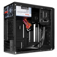 купить CASE Qmax 1702B MidiTower  2,5* x 4, 3,5*x 4,  5,25* x 1 , Expansion Slots x 4, USB x 2, 37 x 17 x 35 см,  Micro-ATX/Mini-ITX, black, (20+4pin, 4pin, 2xSATA, 2xIDE)  PC 400W в Алматы фото 2