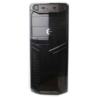 купить Корпус ПК без БП Smart C3127 <ATX, 380*175*408mm, 0.4mm, 2xUSB, BLACK> в Алматы фото 1