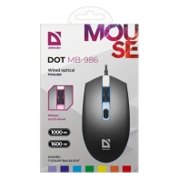 купить Мышь проводная Defender Dot MB-986 7цветов,4D,1000/1600dpi в Алматы фото 3
