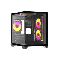 купить Case ATX midi tower  Wintek, AQUABOX S05-B TG, (без БП), Black в Алматы фото 1