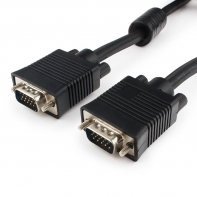 купить Кабель VGA Premium Cablexpert CC-PPVGA-20M, 15M/15M, 20м, тройной экран, феррит.кольца, пакет в Алматы фото 1
