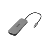 купить Док-станция Acer 7in1 Type C dongle: 1 x typeC, 1 x HDMI 4K60, 3 x USB3.2, 1 x SD/TF, 1 x PD, Gray в Алматы фото 2