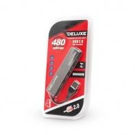 купить Расширитель USB, Deluxe, DUH4009B, 4 Порта, USB 2.0 Hi-Speed, Чёрный в Алматы фото 2