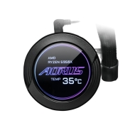 купить СЖО GIGABYTE AORUS WATERFORCE X 360, 3xARGB FAN 120mm, LCD Display, Intel 1200,1700, AMD TR4, AM5, AM4, sTRX4 в Алматы фото 2