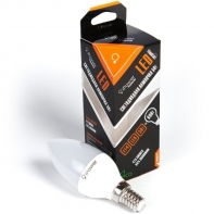 купить Светодиодная лампа, iPower, IPPB5W2700KE14, Серия Premium, 5Вт, 2700K (Тёплый Свет), Цоколь E14, Яркость свечения 470LM, Свеча, Размер: 37*103 мм, Алюминий, Поликарбонат, Белый в Алматы фото 1