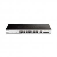 купить Коммутатор, D-Link, DGS-1210-28/F1A, 19-дюймовый стоечный, 24 порта 10/100/1000M RJ45   4 комбо-порта 100/1000М/SFP, Управляемый, Корпус металл, 1U в Алматы фото 1