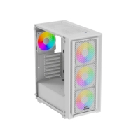 купить Корпус Wintek Apollo 802-W-M TG, ATX/Micro ATX, USB 1*3.0/2*2.0, HD Mic, 4*12cm ARGB (контроллер   пульт д/у в комплекте), белый в Алматы фото 3