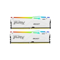 Купить Модуль памяти Kingston Fury Beast White RGB EXPO DDR5 DIMM 32Gb KIT (2x16Gb) 6000MHz CL36 Алматы