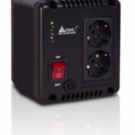 купить Стабилизатор (AVR), SVC, AVR-1010-G, Мощность 1000ВА/600Вт, Индикация режимов работы, Диапазон работы AVR: 140-270В, 2 вых., Чёрный в Алматы фото 1