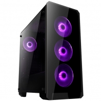 купить Корпус NOMAD Mirror 07G без БП, USB 3.0*1 + 1.1*2, HD Audio, черный, толщина металла 0.6мм,боковые стенки из закаленного стекла, фильтр защита от пыли, AutoRing Single Fan с подсветкой *3 спереди, AutoRing Single Fan с подсветкой *1 на задней стенке, в Алматы фото 1