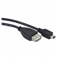 купить Кабель PowerPlant OTG USB 2.0 AF - Mini, 0.5м в Алматы фото 1