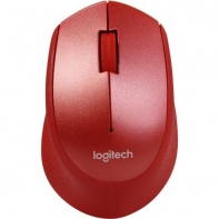 купить Мышь беспроводная Logitech M330 Silent Plus Red (красная, оптическая, 1000dpi, 2.4 GHz/USB-ресивер, бесшумная, под правую руку) в Алматы