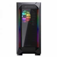 купить Корпус Cougar MX410-T CGR-5VM6B-T ATX/mATX/mITX  2xUSB3.0 2xUSB2.0 HD-Audio+Mic, 1xFAN 120мм RGB, Высота процессорного кулера до 165 мм, Длина VGA до 300мм (без переднего радиатора), 2*3.5*/3*2.5*, Толщина 0,6мм, 455x210x380мм, Без Б/П, Чёрный в Алматы фото 2