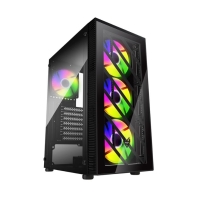 Купить Компьютерный корпус FSP CMT192 RGB, 2xGlass, Black, ATX Алматы