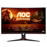 купить Монитор Игровой 27" AOC CQ27G2SE/BK VA Curved 2560x1440 165Hz 1мс 250кд/м2 3000:1 2xHDMI 1xDP CQ27G2SE/BK/01/00 в Алматы фото 1