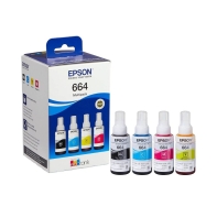 купить Экономичный набор из четырех контейнеров с чернилами, серия 664 Epson C13T66464A 664 EcoTank 4-colour multipack в Алматы фото 1