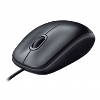 купить Мышь Logitech B100 Black (черная, оптическая 800dpi, USB, 1.8м) в Алматы фото 3