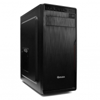 купить CASE Qmax H207B ATX MidiTower, 2,5* x 2, 3,5*x 4,  5,25* x 1 , Expansion Slots x 7, USB 2.0 x 2,  40,5 х 17,5 х 41 см, Steel 0,4mm, ATX/Micro-ATX/Mini-ITX, black, PC 400W (20+4pin, 4pin, 2xSATA, 2xIDE) в Алматы фото 1