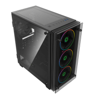купить Корпус ПК без БП GameMax Mini Stratos H609 <MATX, 4х120, 411,5х193х415mm> в Алматы фото 2