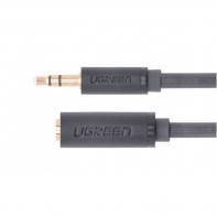 купить Аудиокабель UGREEN AV118 3.5mm Male to 3.5mm Female Extension Cable, 2m, Black, 10594 в Алматы фото 1