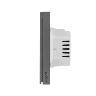 купить Настенный выключатель двухклавишный AQARA Smart Wall Switch (With Neutral, Double Rocker) Gray в Алматы фото 2