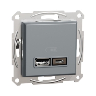 Купить Розетка USB SE EPH2700362 Asfora A+С 2,4А механизм сталь Алматы