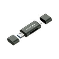 купить Картридер Vention USB 3.0, Multi-Function card reader, Gray, Metal type в Алматы фото 2